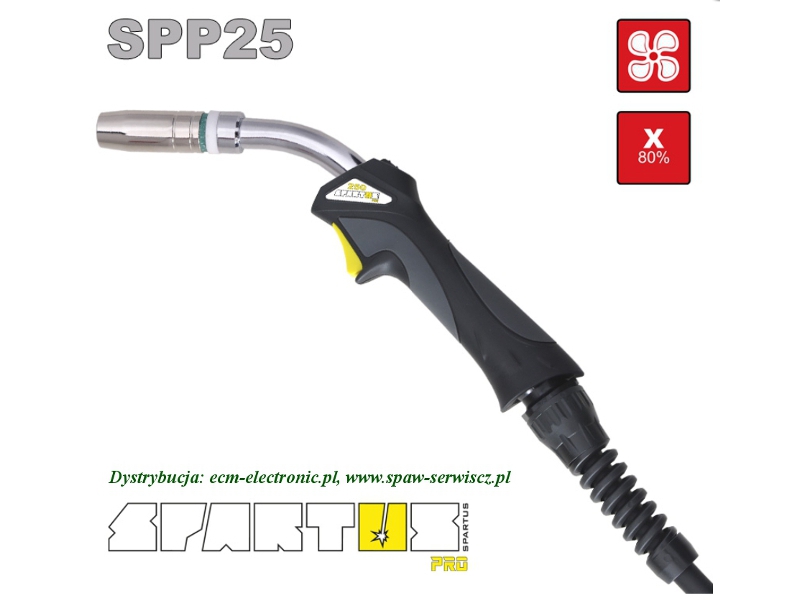 Uchwyt spawalniczy MIG typu SPP-250/5m (230A - 80%) SPARTUS Pro