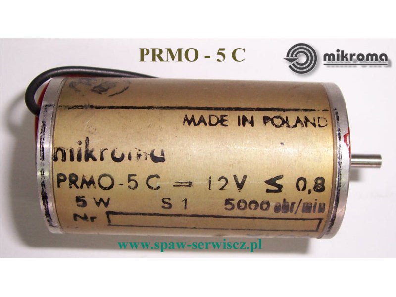 Silnik prdu staego typu PRMO - 5 C prod. Mikroma S.A.