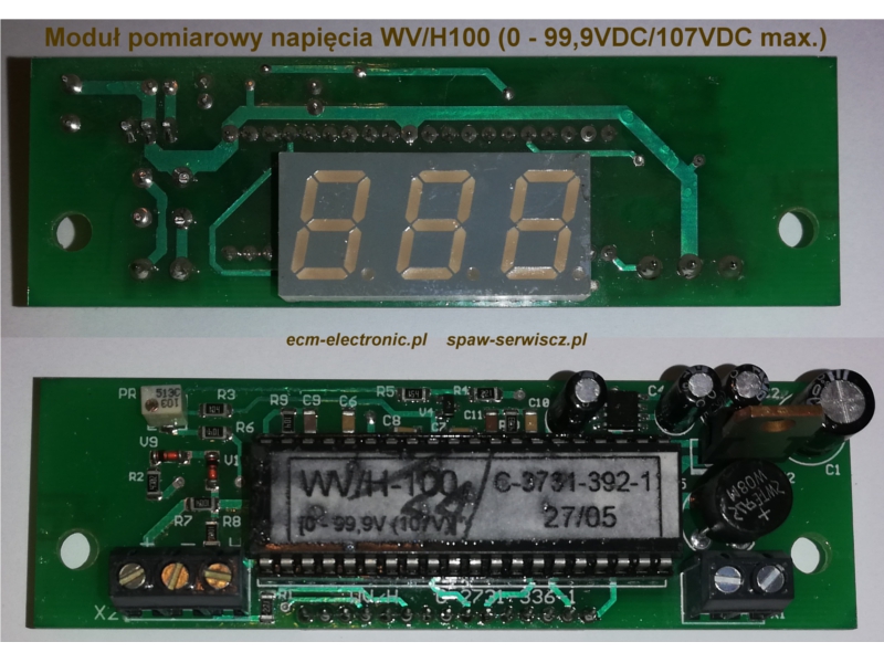 Pytka woltomierza typu WV-H100, kod D-3817-009-1R